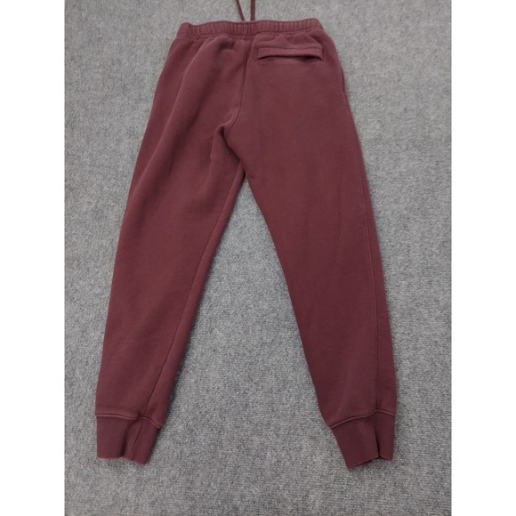 Nike Sportswear Club Sweat Pants Mens Small Burgundy Red Fleece Logo Joggers - Picture 2 of 13